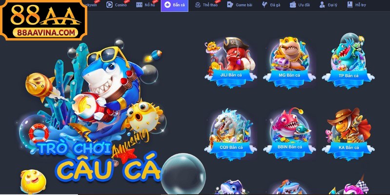Bắn cá 88AA là sảnh game nổi bật, mang đến trải nghiệm giải trí sống động