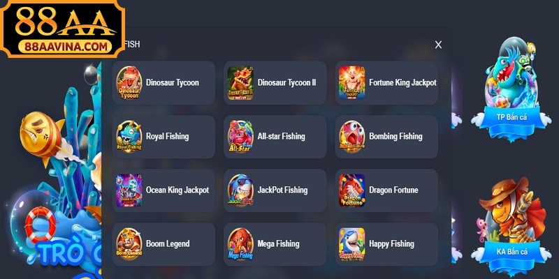 Những ưu điểm hấp dẫn của Bắn cá 88AA thu hút người chơi