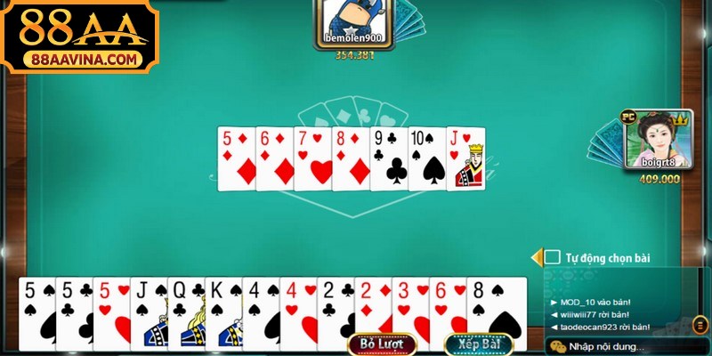 Hướng dẫn chi tiết cách đánh tiến lên đếm lá cho bạn