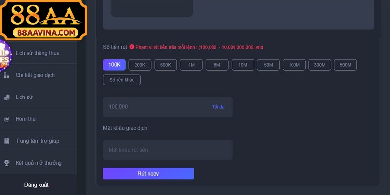 Những lưu ý cần nắm để quá trình rút tiền 88AA thành công